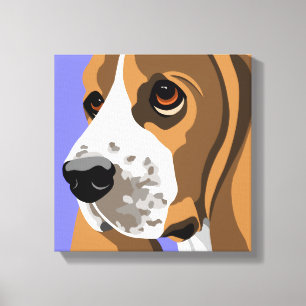Imprimantes d'art en toile Basset Hound