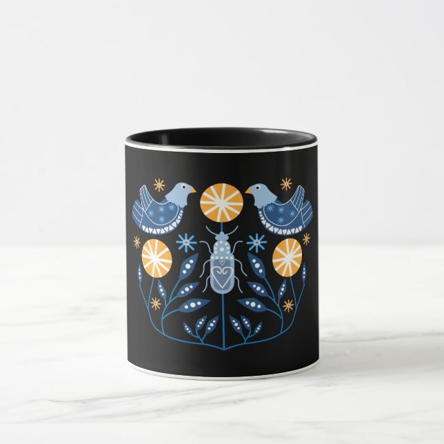 Imprimantes d'art populaire scandinave | Mug nordi (Centre)