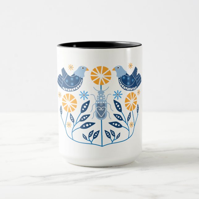 Imprimantes d'art populaire scandinave | Mug nordi (Centre)