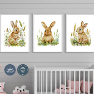 Imprimantes de pépinière de lapin, Aquarelle Neutr