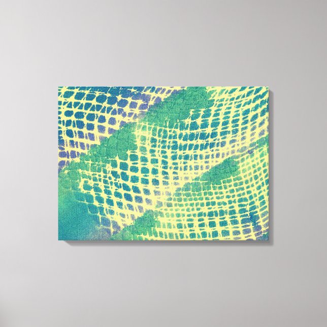 Imprimantes de toile Motif bleu Abstrait vert pour (Recto)