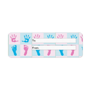 Imprimantes mains et pieds pour bébé bleu et rose