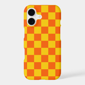 Imprimé à carreaux orange et jaune