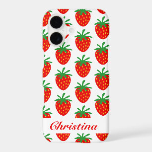 Imprimé à la mode fraise rouge personnalisé Zazzle