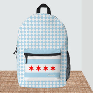 Imprimé Couleurs du sac à dos de Chicago, drapeau de Chica