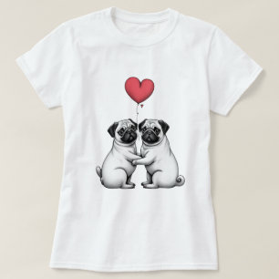 imprimé de Saint Valentin avec T-shirt carlin