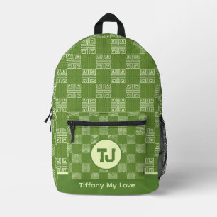 Imprimé Edgy Retour À L'École Monogramme Ado sac à dos