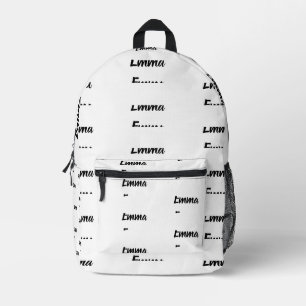 Imprimé Faites votre propre sac à dos personnalisé Nom per