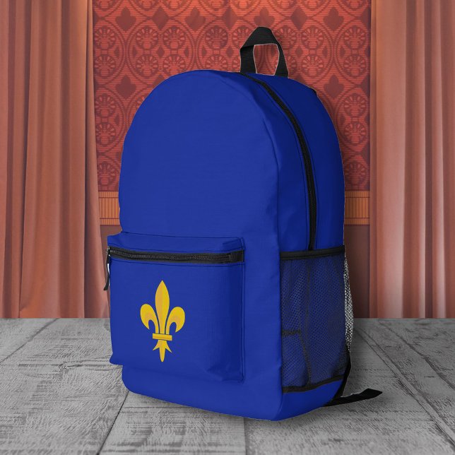 Imprimé Fleur de Lis sur le sac à dos Royal Blue (Fleur de Lis on Royal Blue Backpack)