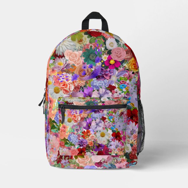 Imprimé fleurs de sac à dos (Recto)