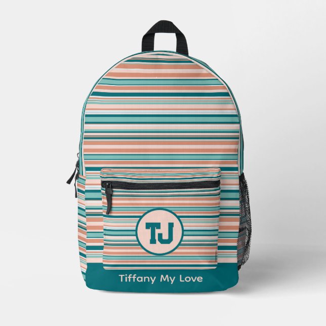 Imprimé Gras Retour À L'École Nom Sac À Dos Pour Filles (Recto)
