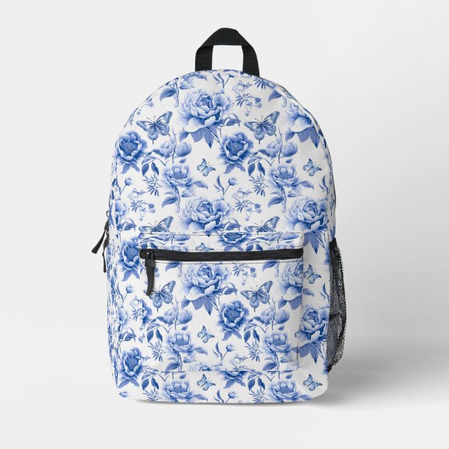 Imprimé Joli sac à dos Floral bleu (Recto)