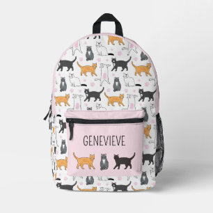 Imprimé Joli sac à dos pour filles de chats