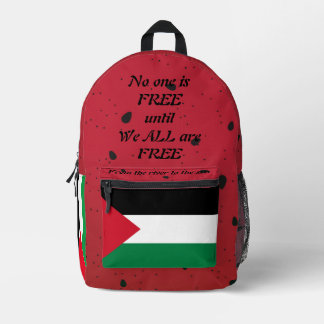 Imprimé LIBERTÉ ! Sac à dos à coudre pour drapeau palestin