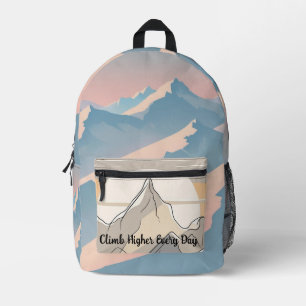 Imprimé Moodline de montagne - Sac à dos extérieur minimal
