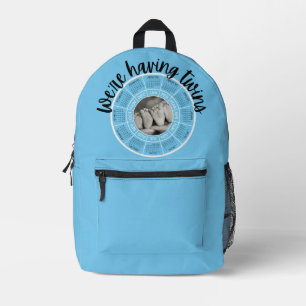Imprimé Nous avons un sac à dos bleu jumeaux