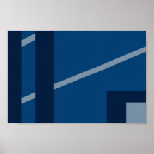 Imprimé nuances de bleu, Affiche papier (mat)