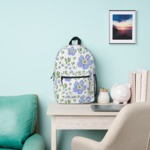 Imprimé Oubliez-moi pas Flower Design sur sac à dos