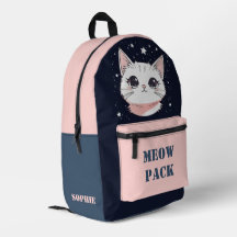 Pack Meow avec sac à dos chat mignon