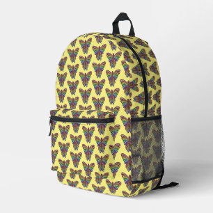 Imprimé Papillon Arc-en-ciel (jaune) - Sac à dos