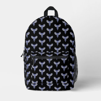 Imprimé Pie bleu (noir) - Sac à dos