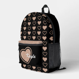 Imprimé Rose Gold Parties scintillant Coeur sac à dos pers