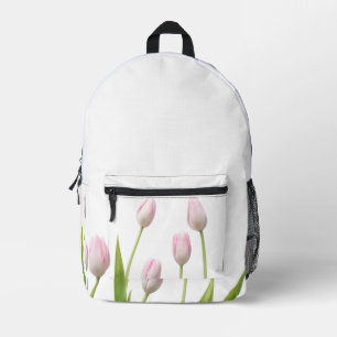 Imprimé Sac à dos à fleurs de tulipe blanche