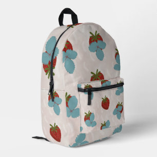 Imprimé Sac à dos à paillettes fraise 