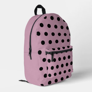 Imprimé Sac à dos à points Polka (rose et noir)