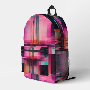 Imprimé Sac à dos Abstrait Dimension Glitch