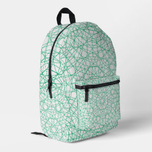 Imprimé Sac à dos blanc avec Motif géométrique Emerald