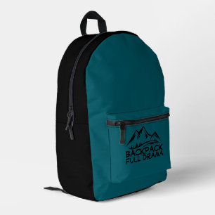 Imprimé Sac à dos bleu drôle pour randonnée pour voyages s