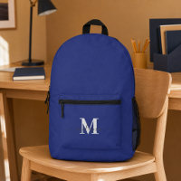 Sac à dos bleu marine moderne avec monogramme pers