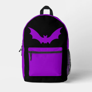 IMPRIMÉ SAC À DOS CHAUVE-SOURIS VAMPIRE (NOIR VIOLET)