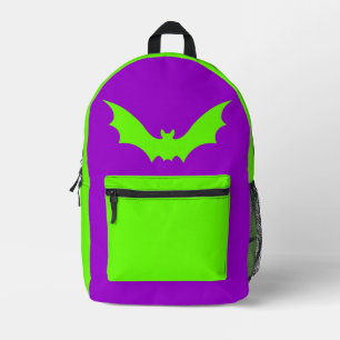 IMPRIMÉ SAC À DOS CHAUVE-SOURIS VAMPIRE (VERT VIOLET)