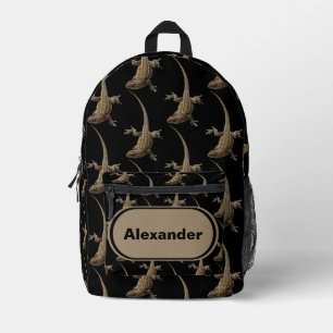 Imprimé Sac à dos Cool Black Lizard Monogram Name