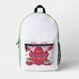 Imprimé Sac à dos crâne de cerise mignon Kawaii Goth école