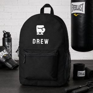 Imprimé Sac à dos de boxe Nom du boxeur Sac de sport de