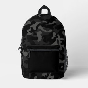 Imprimé Sac à dos de camouflage noir