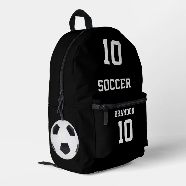Imprimé sac à dos de football noir personnalisateur gol (Coin arrière gauche)