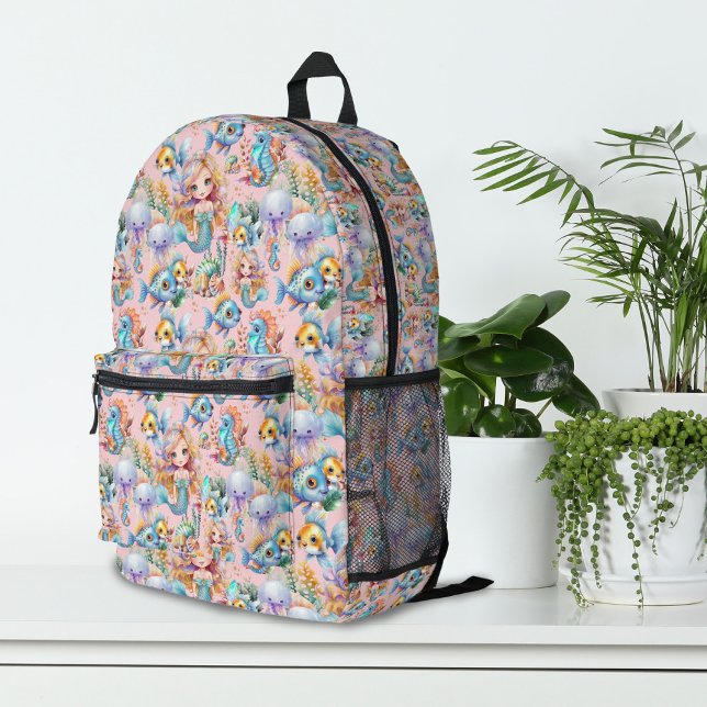 Imprimé Sac à dos de sirène rose (Créateur téléchargé)