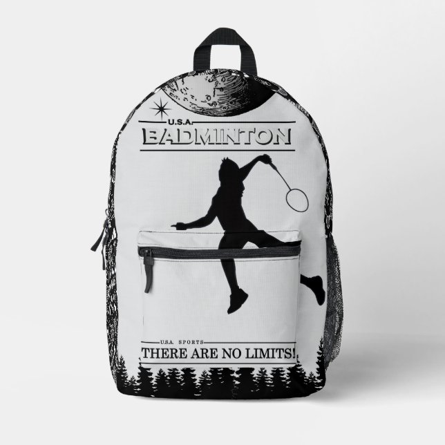 Imprimé Sac à dos de sport de BADMINTON (Recto)