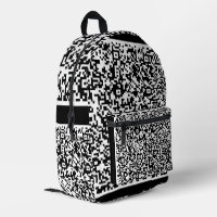 Sac à dos d'informations d'analyse de code QR pers