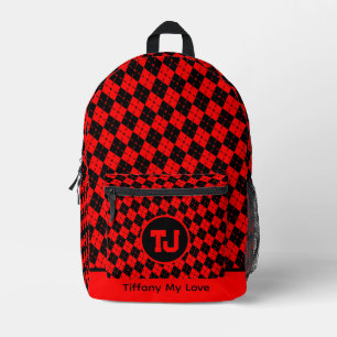 Imprimé Sac à dos Edgy Monogrammed Preschool Girls