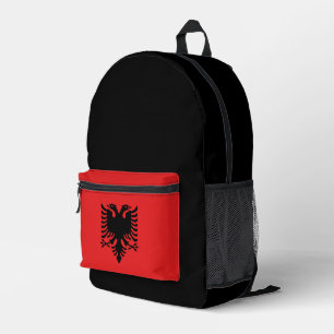 Imprimé Sac à dos Élégant Albanie, noir, Drapeau albanais