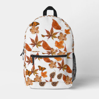 Imprimé Sac à dos Feuilles et Papillons d'automne