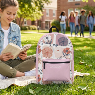 Imprimé Sac à dos fille fleurs pastel esthétique