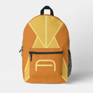 Imprimé Sac à dos géométrique abstrait avec texte personna