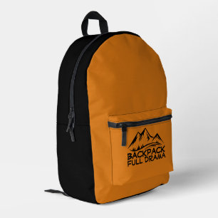 Imprimé Sac à dos jaune Citation Randonnée Aventure Minima