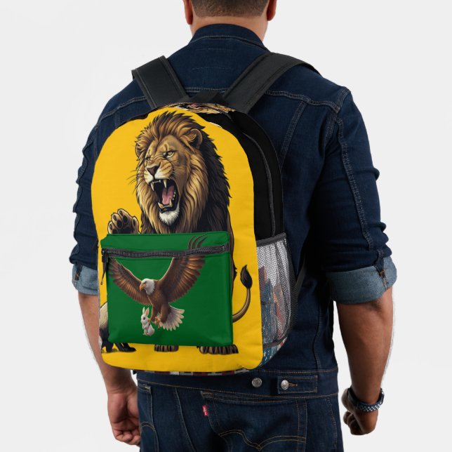Imprimé Sac à dos Lion Rugissant – Force Sauvage en Mouvem (Insitu (Modèle))